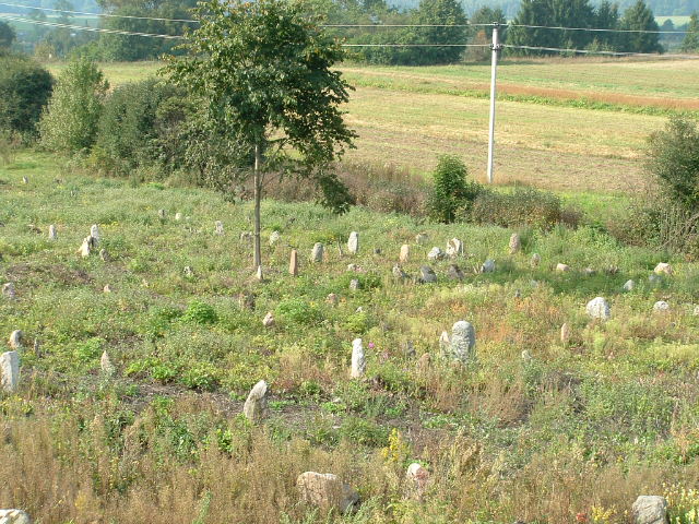 Memorial at mass grave site in Vishnive cemetery, September 2005